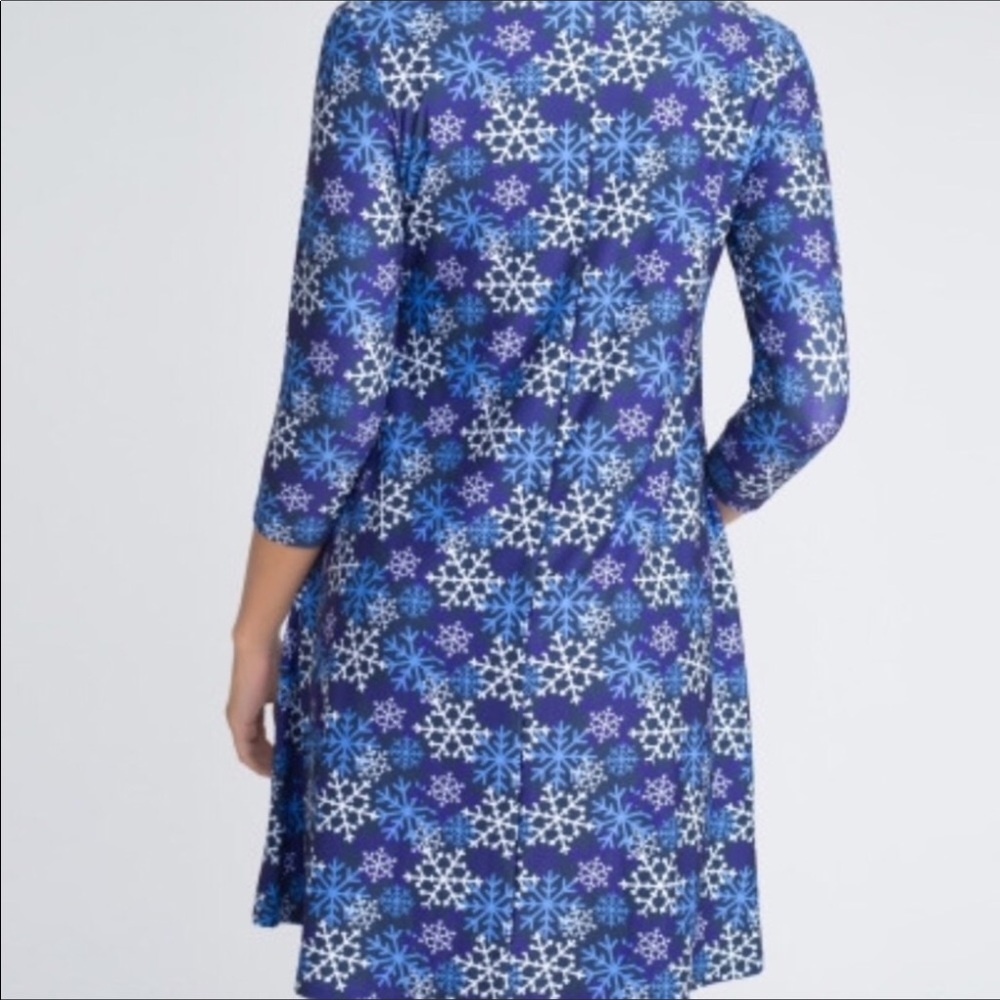 Blue Snowflake Dress - Picture 3 of 4